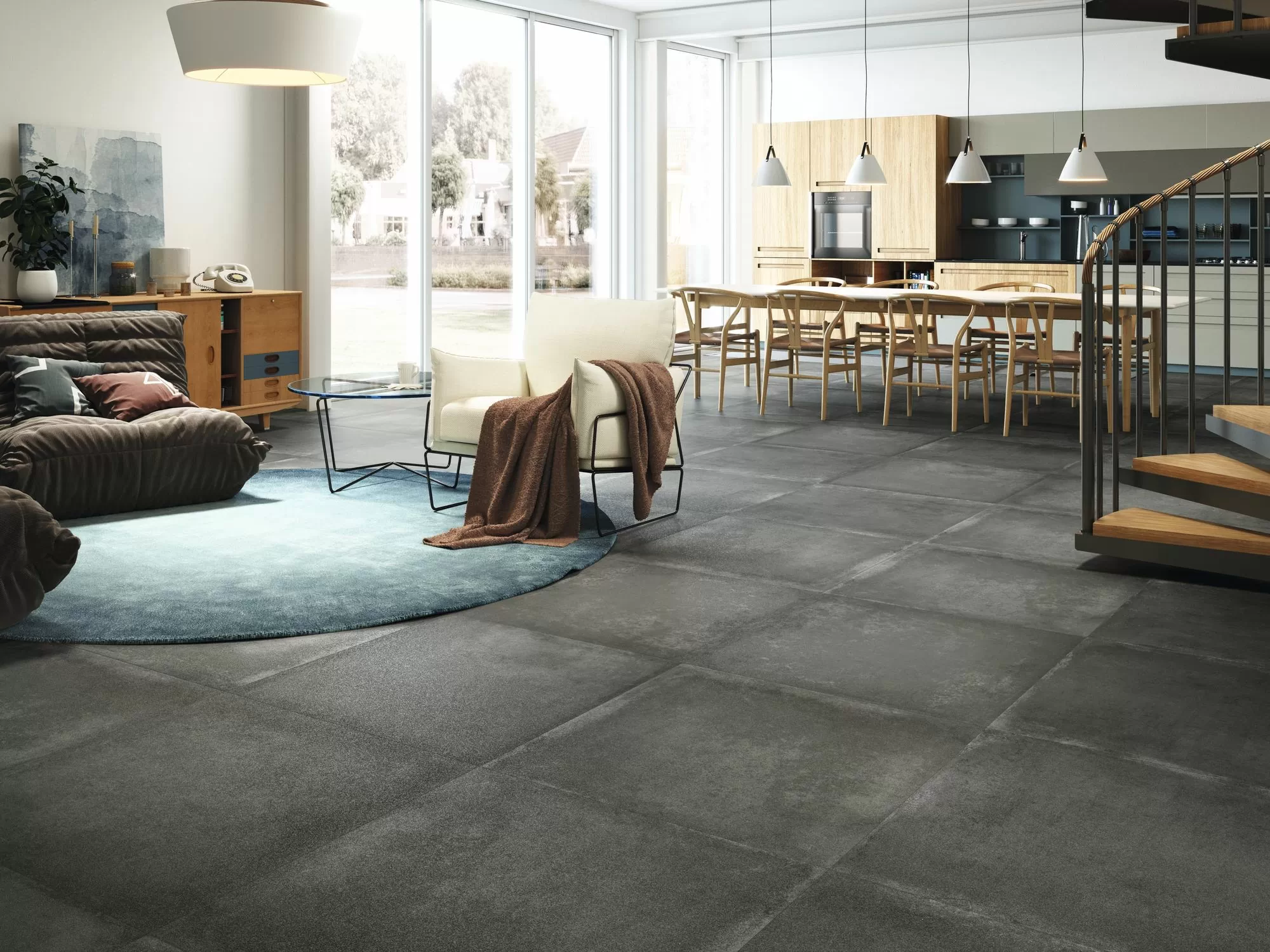 Керамогранит Grafton Over Grey Natural Rect R11 80x80