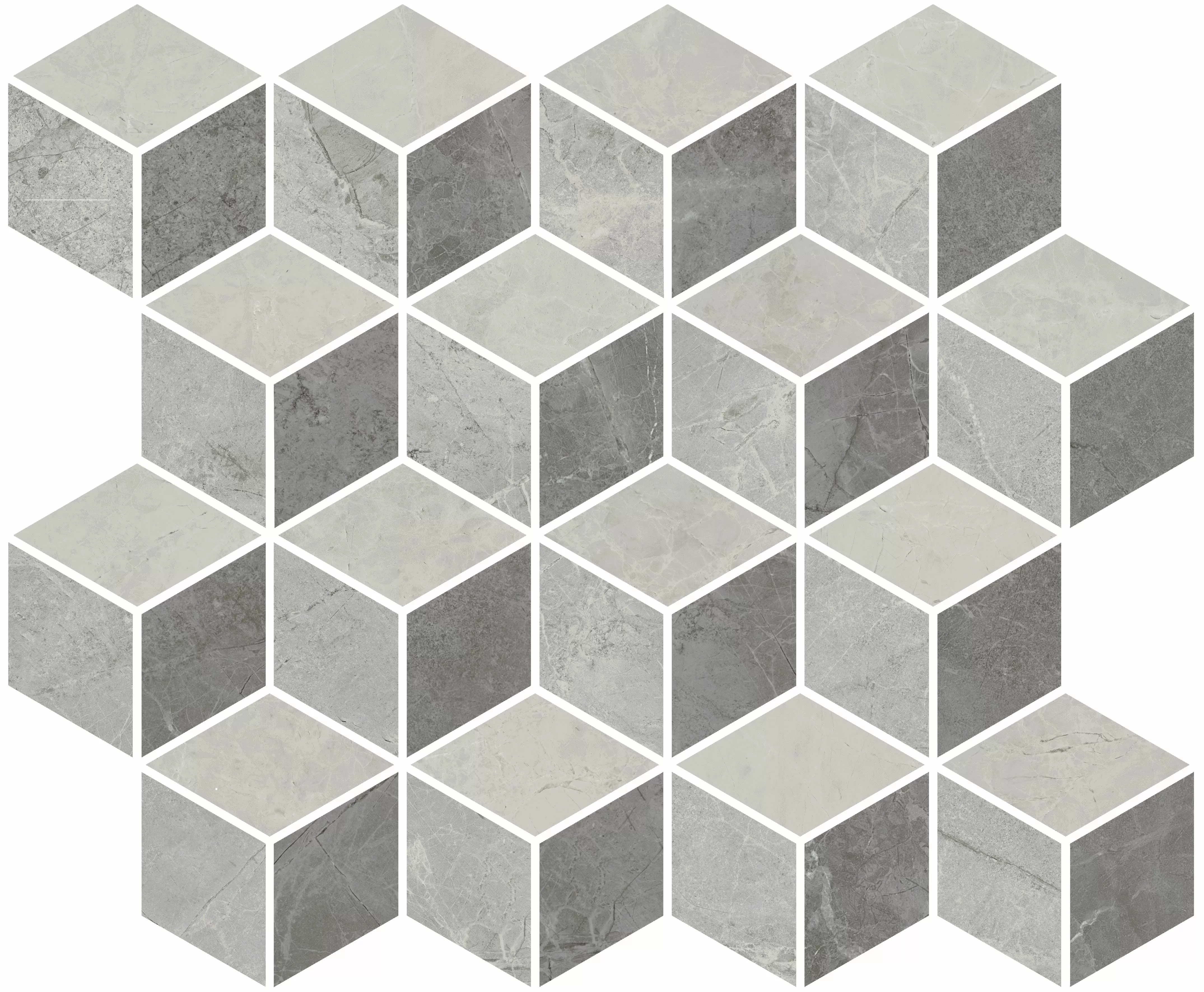 Мозаика T017/48009 Декор Риальто 2 мозаичный глянцевый 45x37,5x1