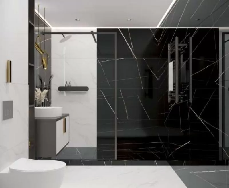 Керамогранит Lawa black черный полированный 60x60
