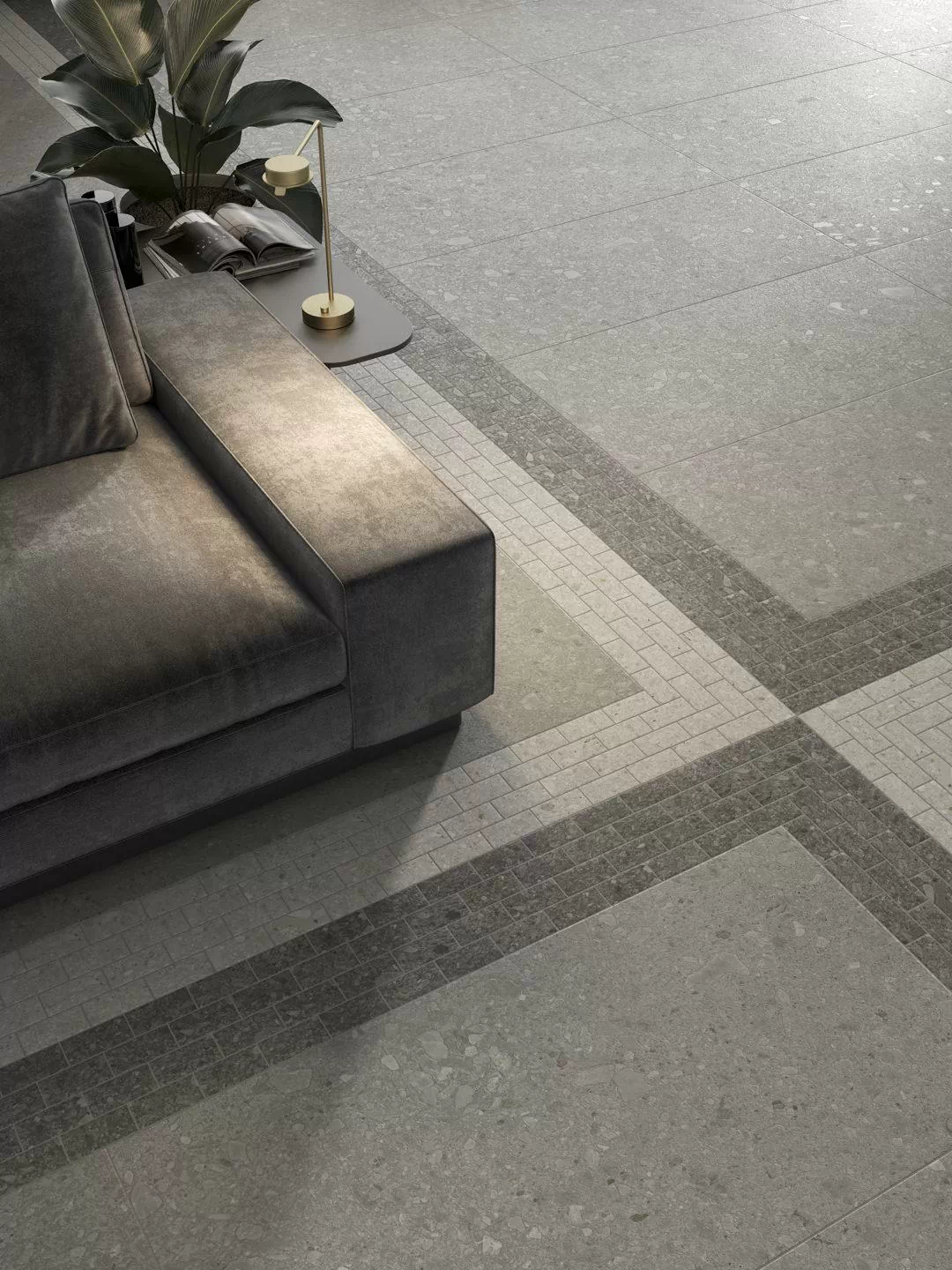 Керамогранит DD591400R Чеппо ди Гре серый матовый обрезной 119,5x238,5x1,1