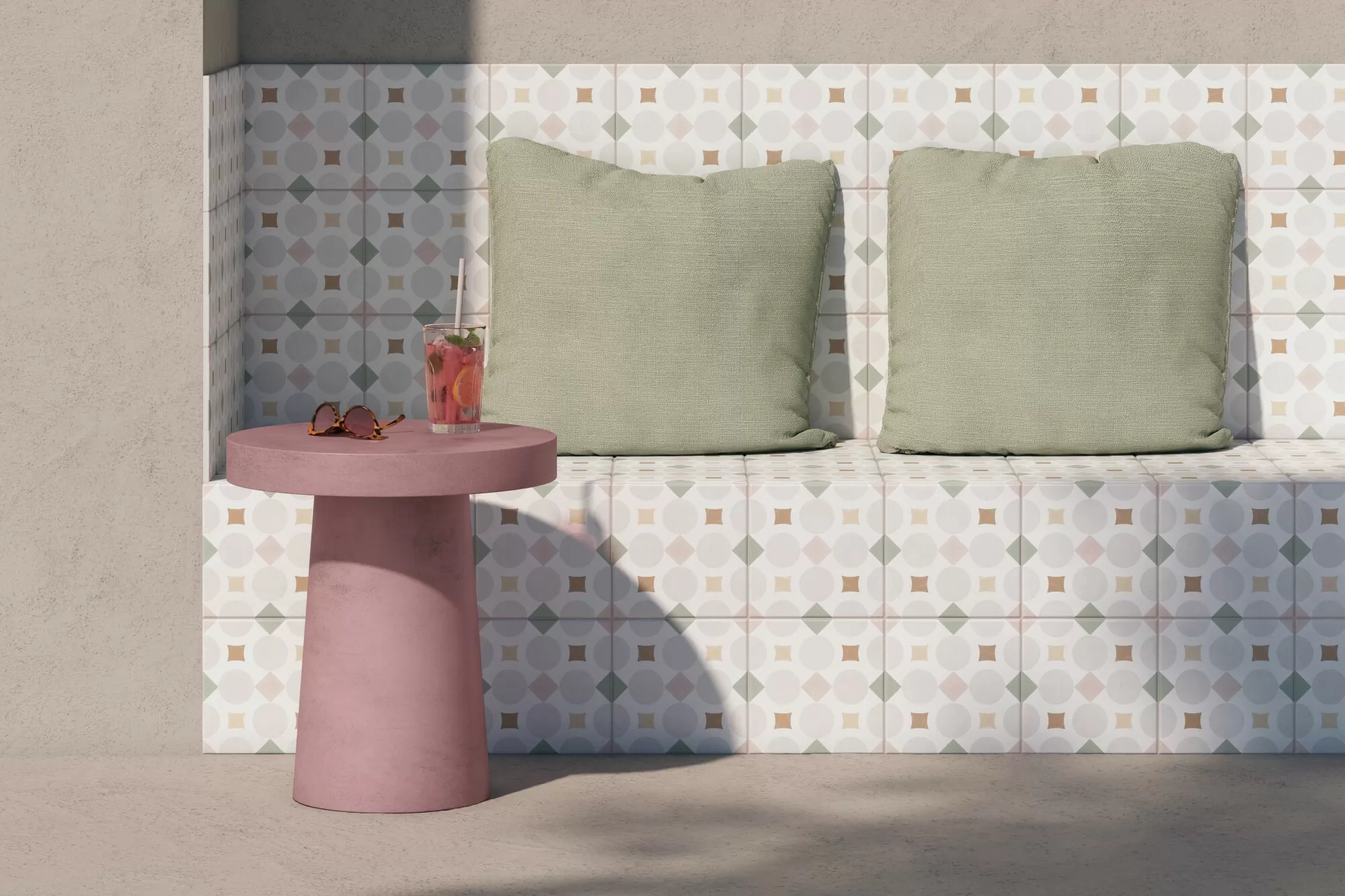 Керамогранит 34805 PATTERNS PINK DIAMOND R10 22,3x22,3