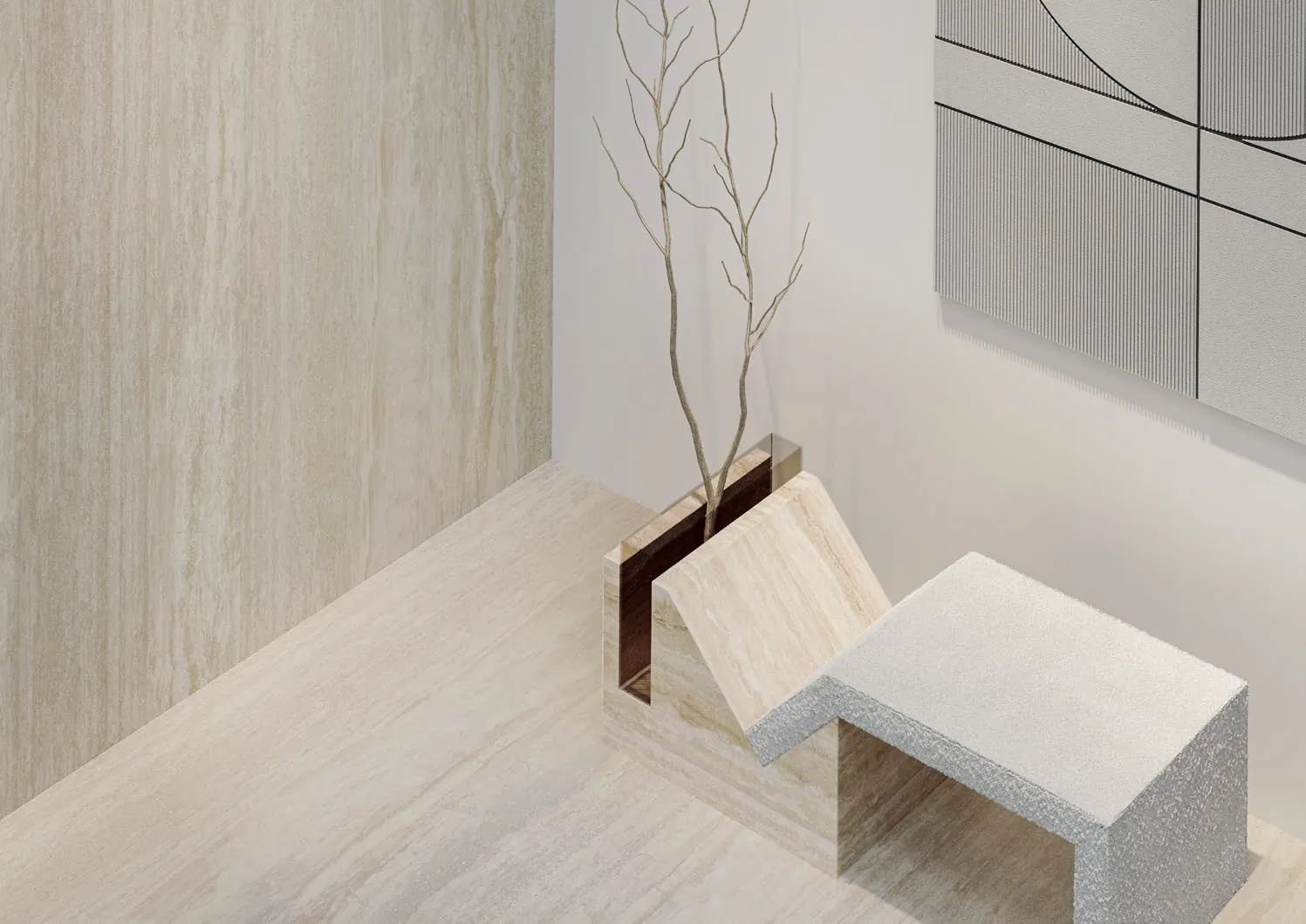 Керамогранит SG074902R Нестос серый светлый лаппатированный обрезной 119,5x320x1,1