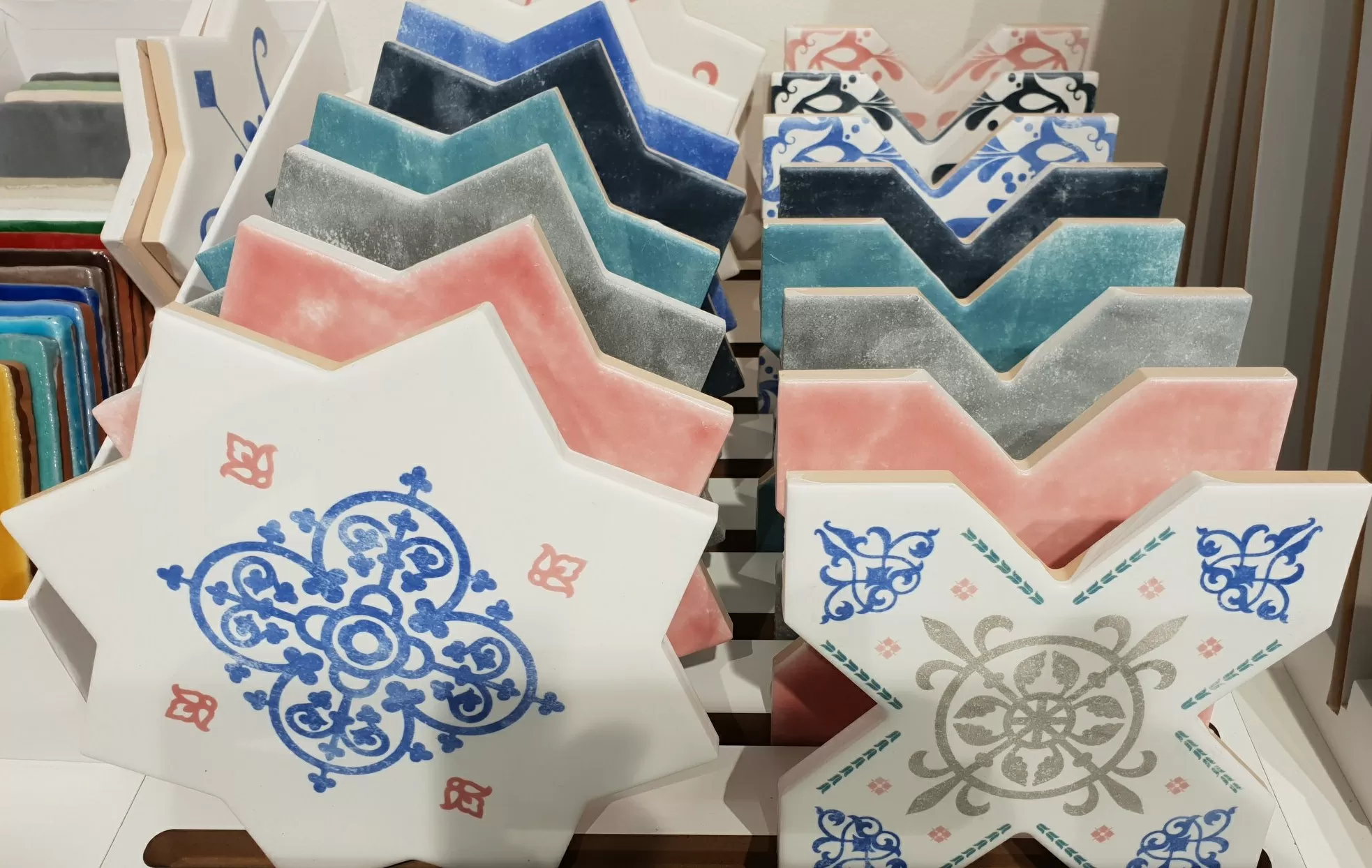 Керамогранит Becolors Star Dec. Stencil Electric Blue 13.25х13.25