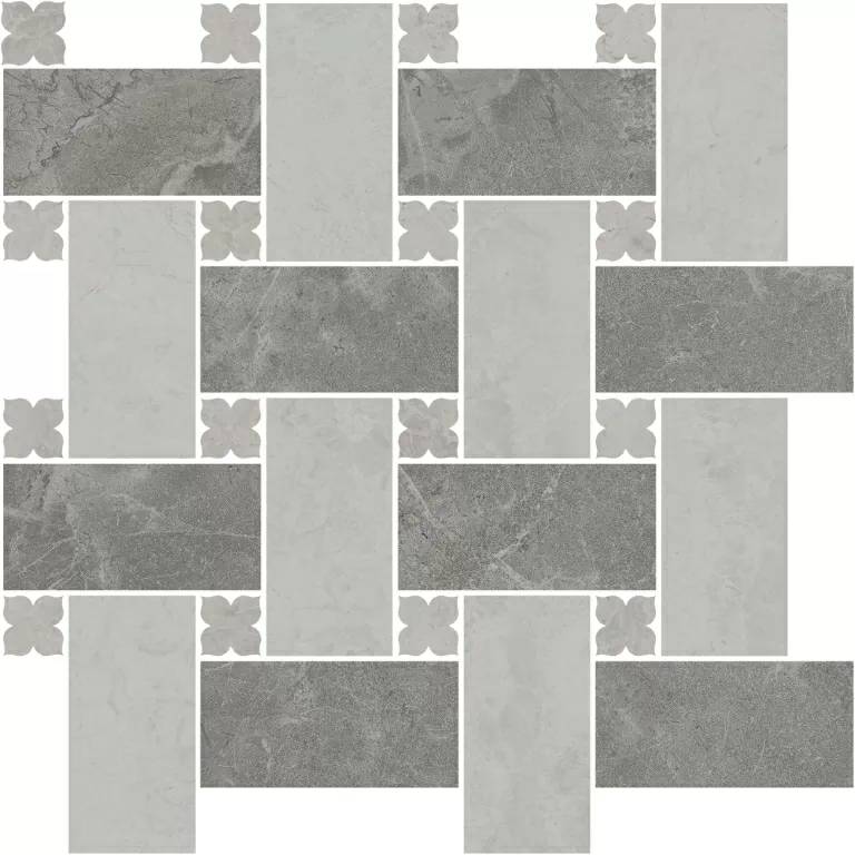 Керамогранит ID162 Декор Риальто 2 наборный матовый 43,5x43,5x0,9