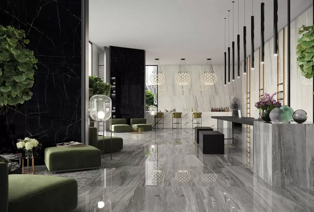 Керамогранит AORY Marvel Grigio Intenso Lappato 75x75