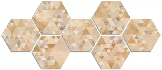 Керамогранит Laverton Hexagono Benenden Multicolor Mix 23x26.6