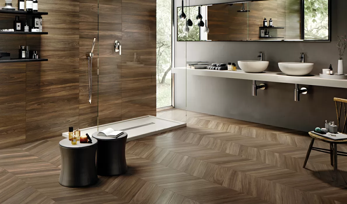 Керамогранит EFC0 SleekWood Beige Chevron 11x54
