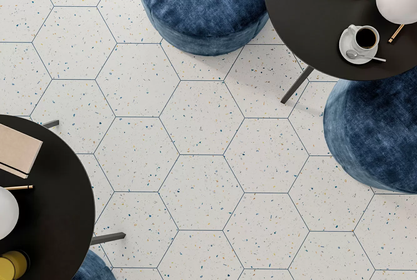 Керамогранит 123386 Terrazzo Graphite Colours 32x36.8