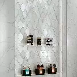 Керамогранит AS2M Marvel Stone Mosaico Esagono Geo Warm Lapp 25,4X35,2