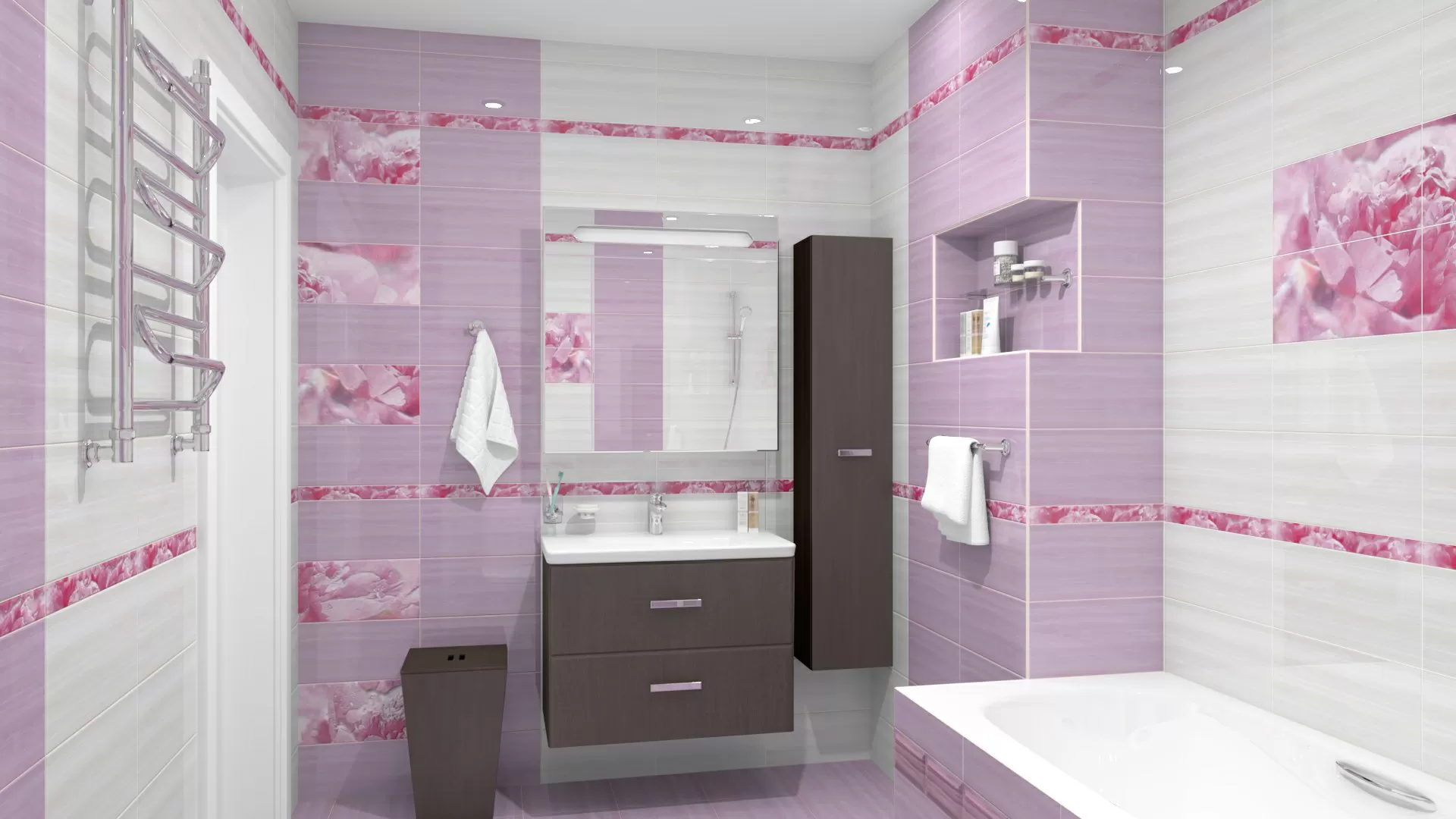 Плитка Бордюр рельефный Peony br1020D281-2 20х10