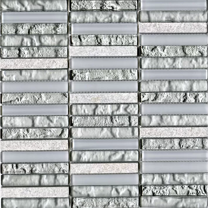 Мозаика L242521831 Tecno Linear Silver White 1.5x9.7 G517 29,6x29,6x0,8