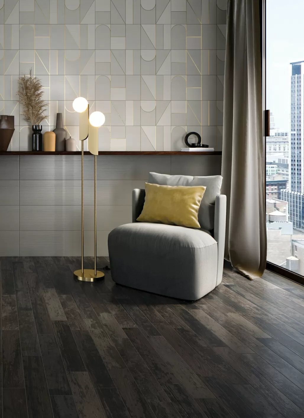 Керамогранит 610010001886 Groove Милк Нат Рет 9.5x60