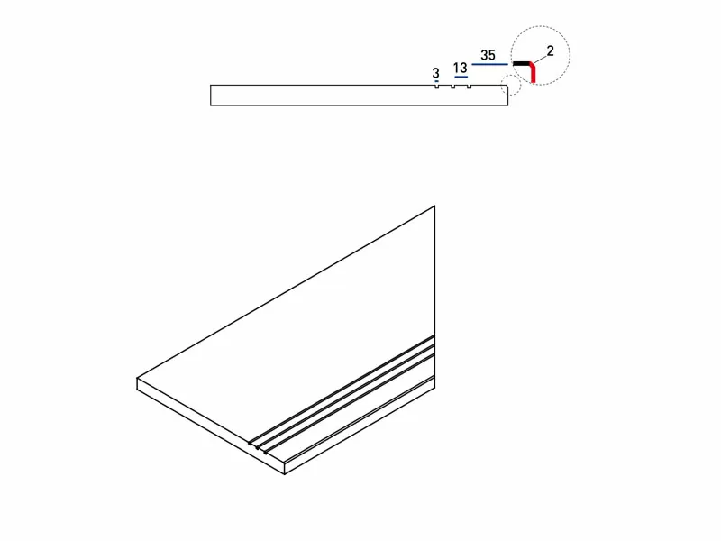 Керамогранит 620090000709 Бортик Скайфолл Гриджио Альпино правый грип 30х60