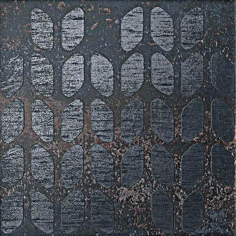 Керамогранит 1062873 Decori Costruire Lamiera Mix Nero 25х25
