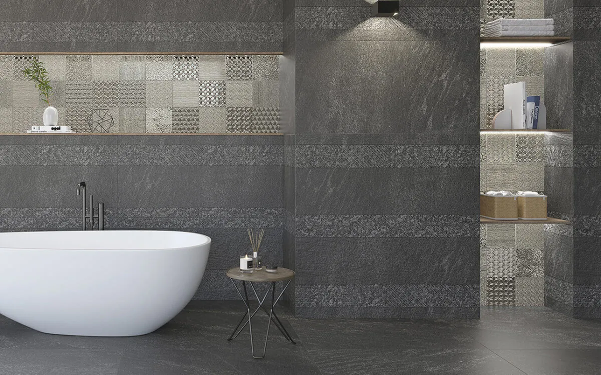 Керамогранит Slate Stone Anthracite RC Lap 100x100