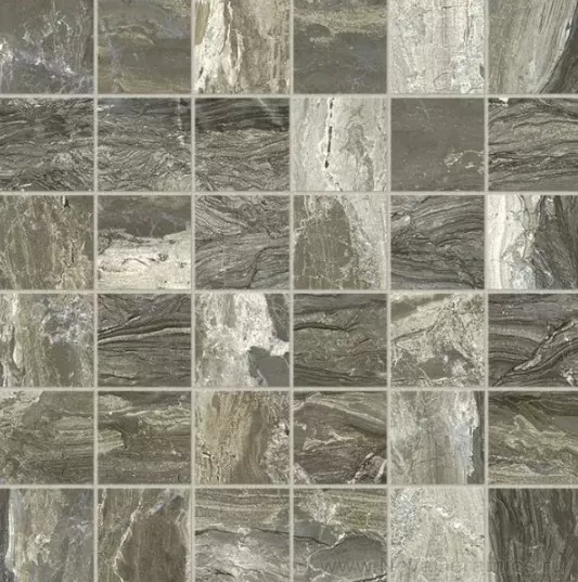 Мозаика Mosaico Gemstone Taupe Rett чип 4.95x4.95 31.6x31.6