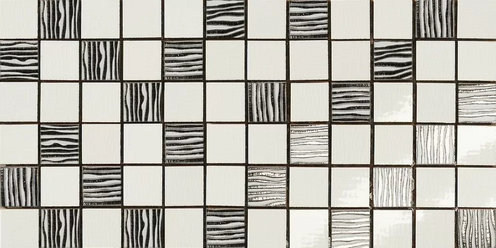 Плитка 301299 Alterego Mosaico Platino Bianco 20x40