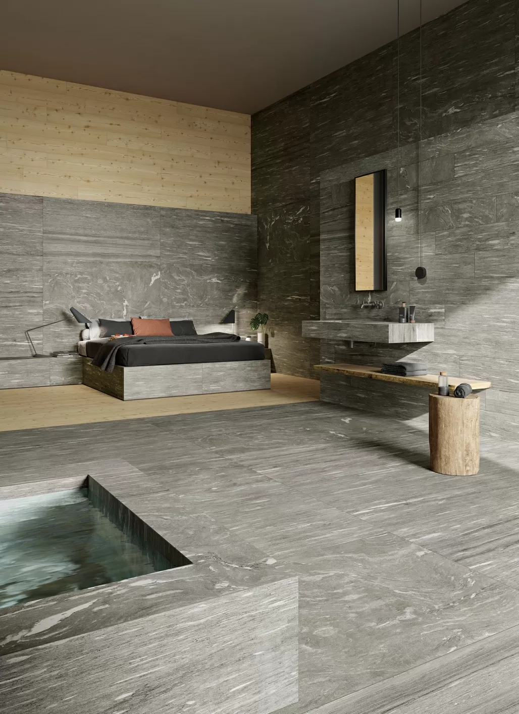 Керамогранит 610130004601 Skyfall Неро Смеральдо Плинтус Нат Рет 7,2x60