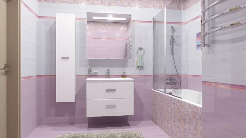Плитка Бордюр Mono lilac 50x2