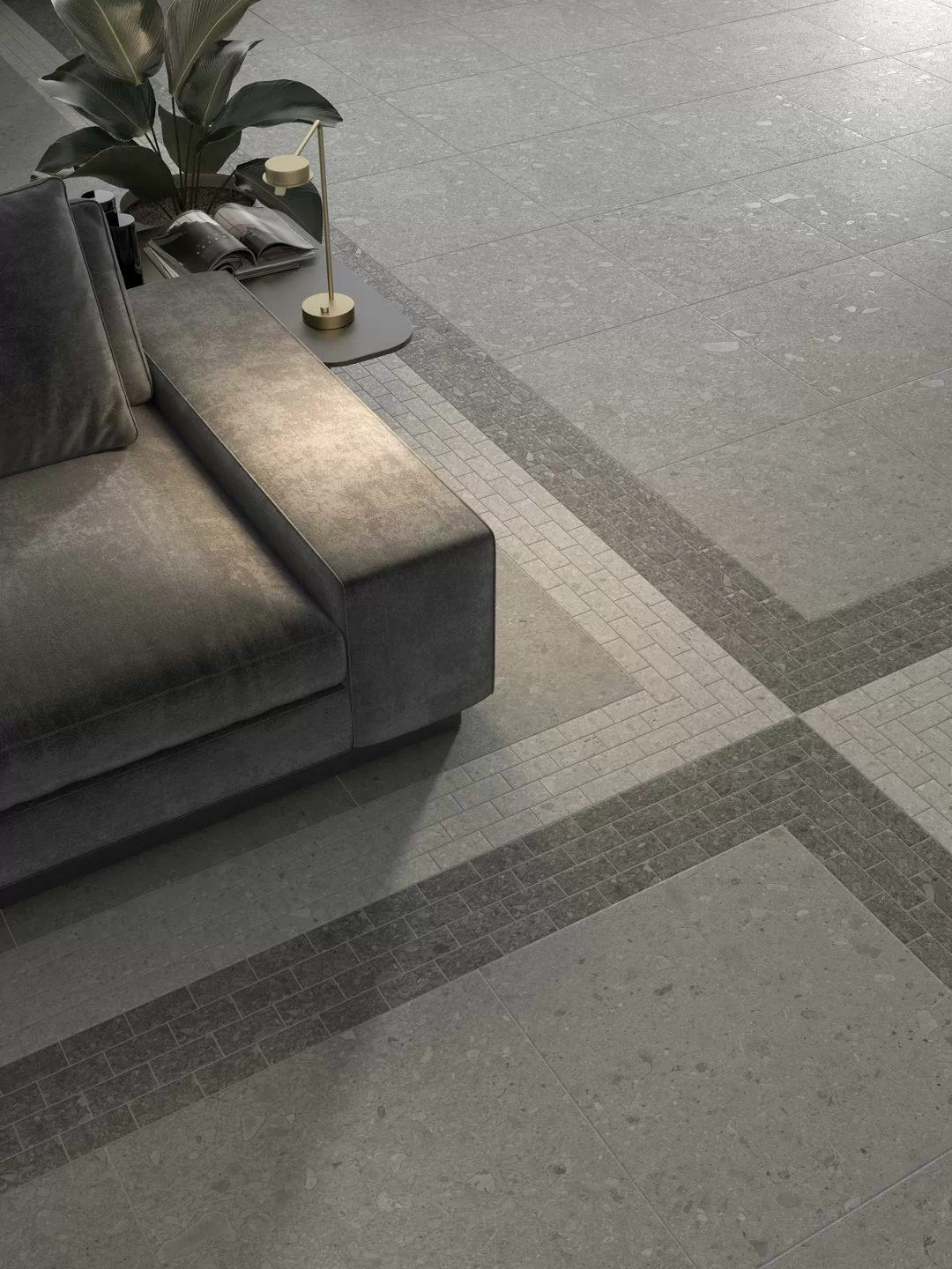 Керамогранит DD591400R Чеппо ди Гре серый матовый обрезной 119,5x238,5x1,1