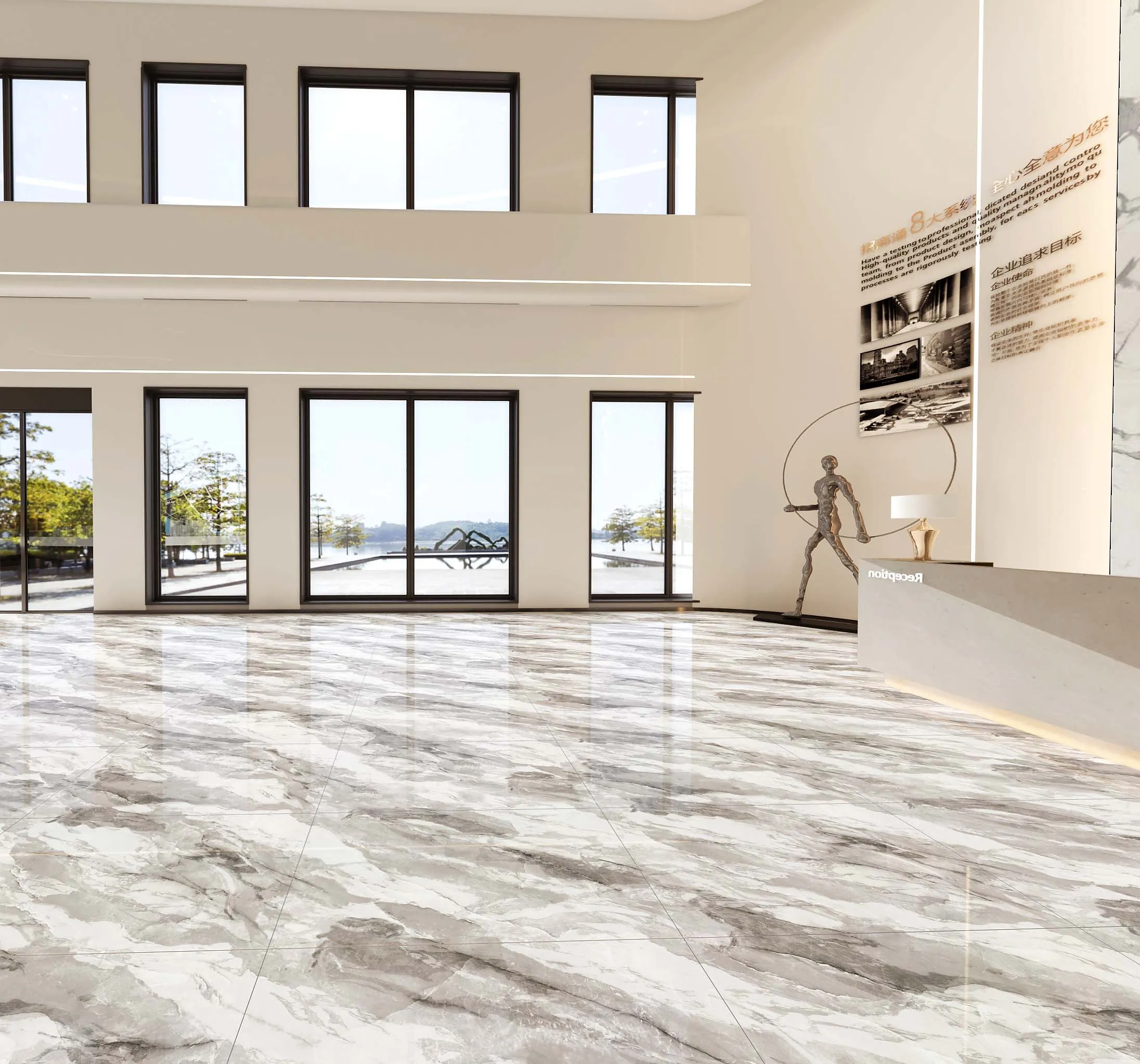Керамогранит Bergen Polished Silver Carving 60x120