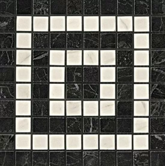 Мозаика ADRI Marvel Noir/Cremo Angolo Mosaico 18.5x18.5