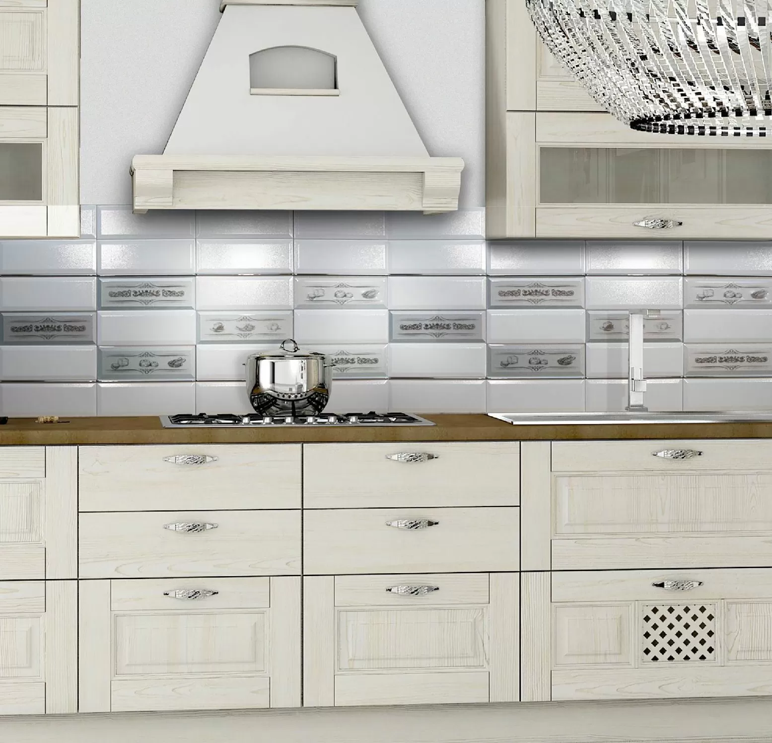 Плитка Decor Glass Silver 10X30