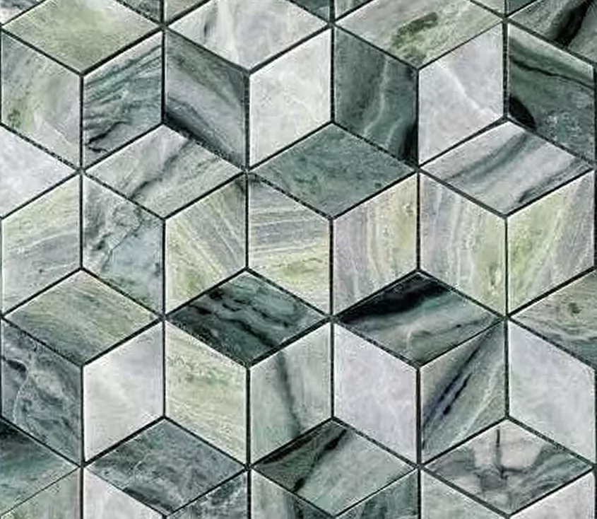 Мозаика Onice Verde oliva POL diamond 96x55x7 298x259