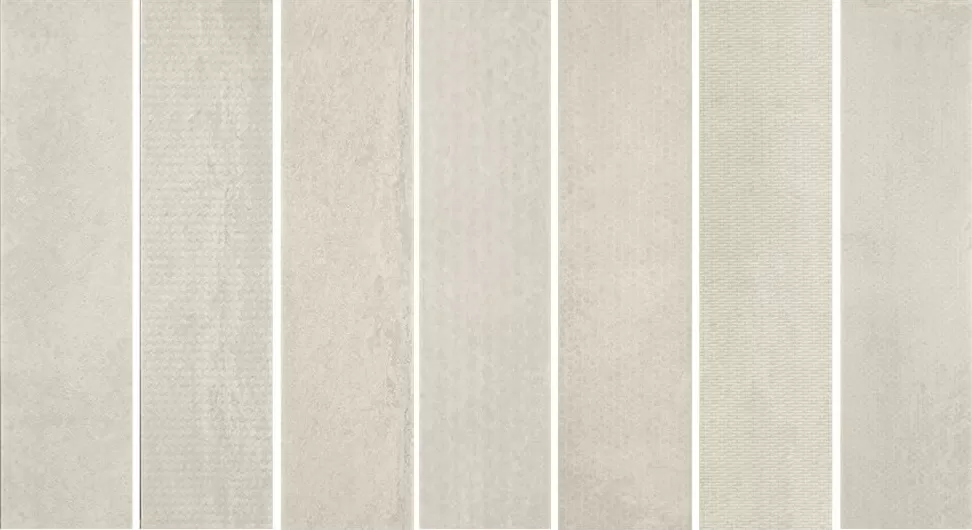 Керамогранит 1063156 Costruire Metallo Strong Mix Bianco 30х120
