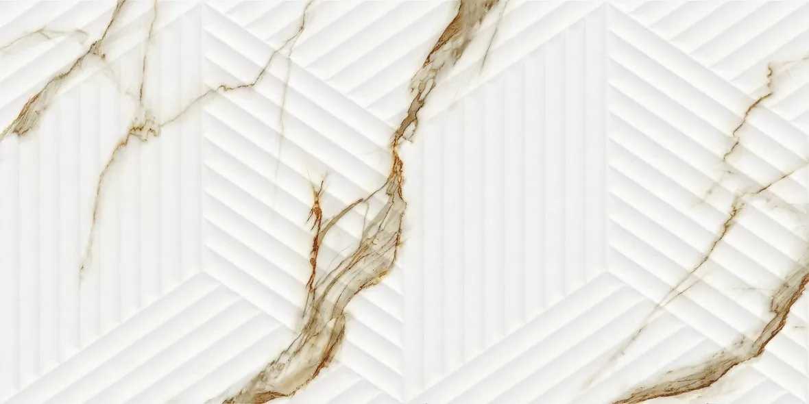 Плитка LE63063A-F53 Bianco Carrara Oro Cubo Rectificado 30х60