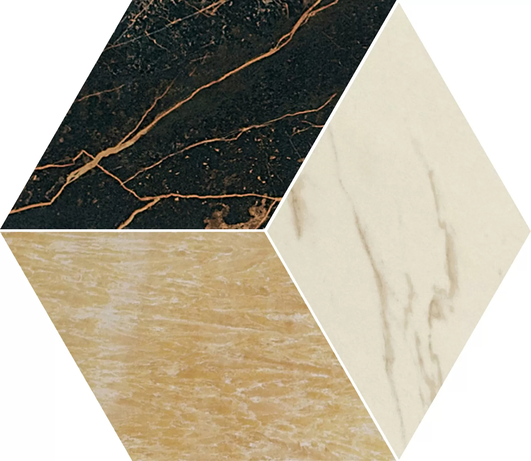 Керамогранит 240460 MARBLE MOSAICS T3 NERO/ORO/BIANCO 39x45