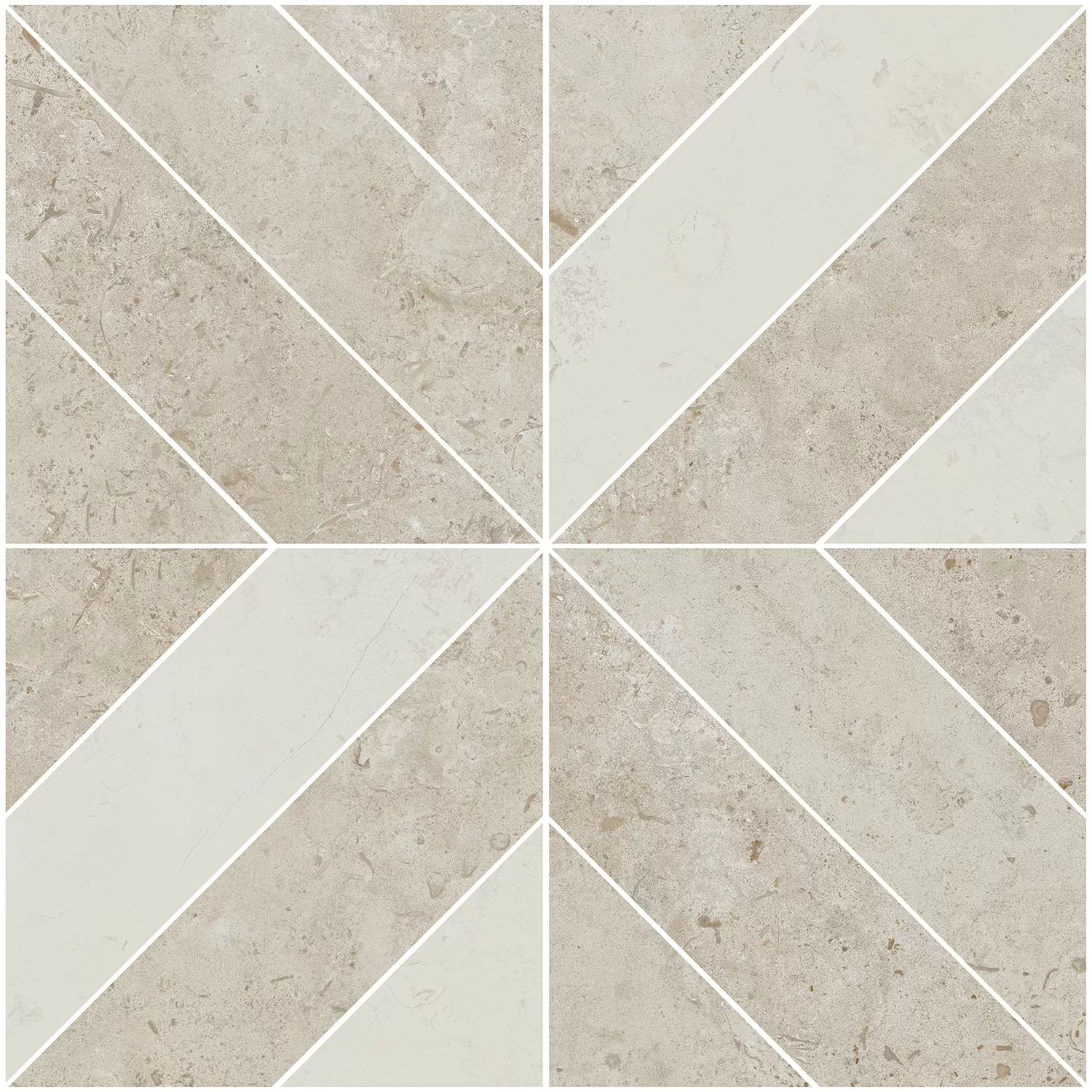 Керамогранит ID125 Декор Про Лаймстоун бежевый матовый 60х60