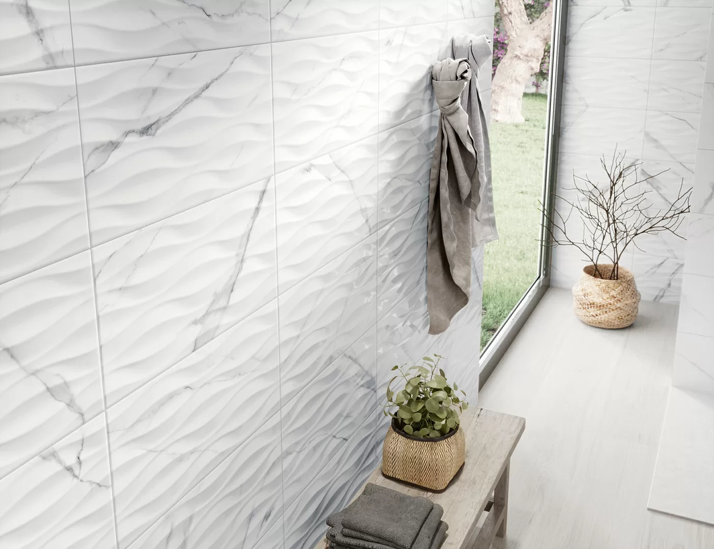 Плитка KR56C040 Marbleous Concept Silk White 40х120