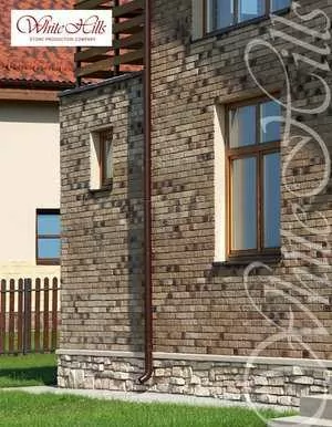 Искусственный камень 383-45 Остия брик угол 12x26.5x4.9