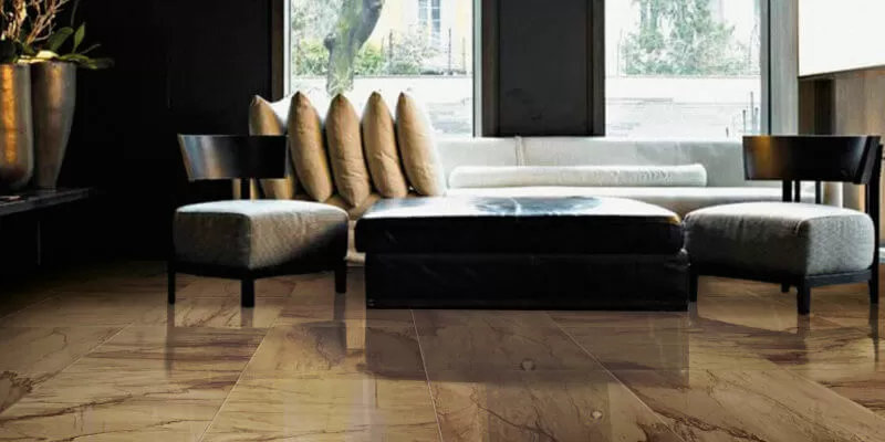 Керамогранит Decor Solitaire Gold-White Lapp/Rett 60x120