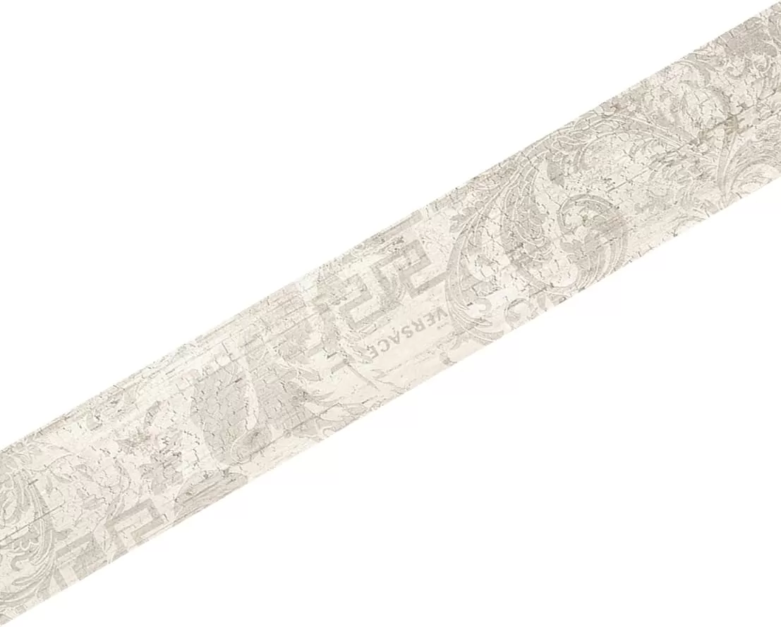 Керамогранит 263242 Inserto decoro Chevron White 7,63x45