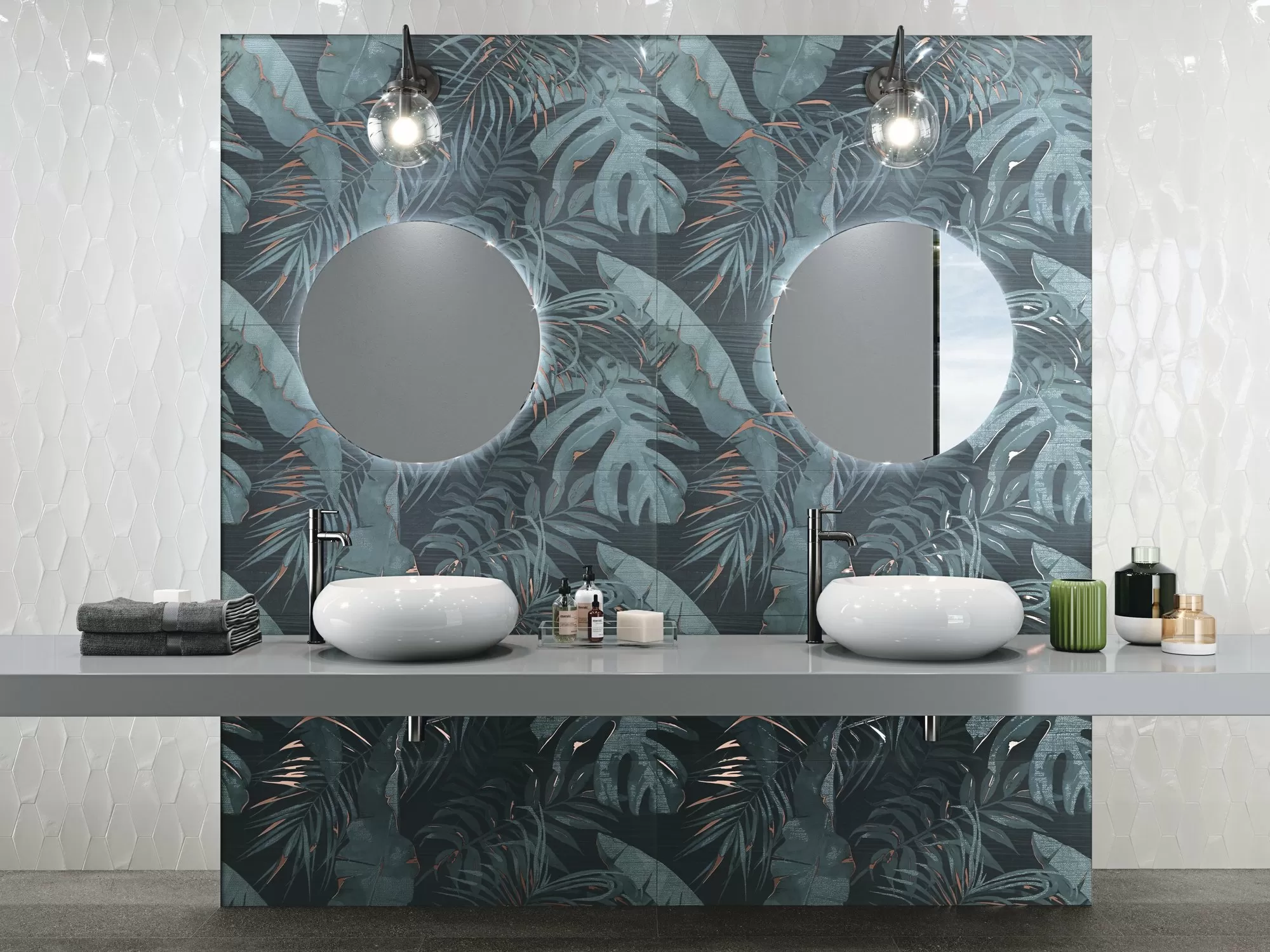 Плитка A036267 Decor Set (3) ABC Virnia Turquoise 40*120