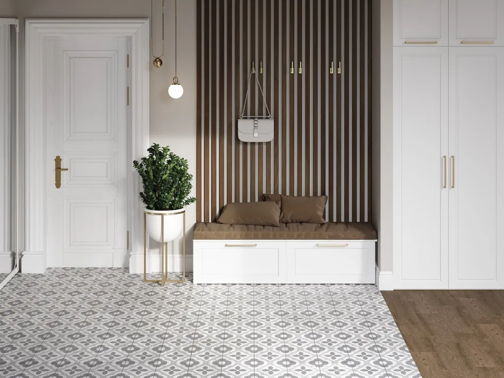 Керамогранит SE4R053 Sevilla пэчворк белый 42x42