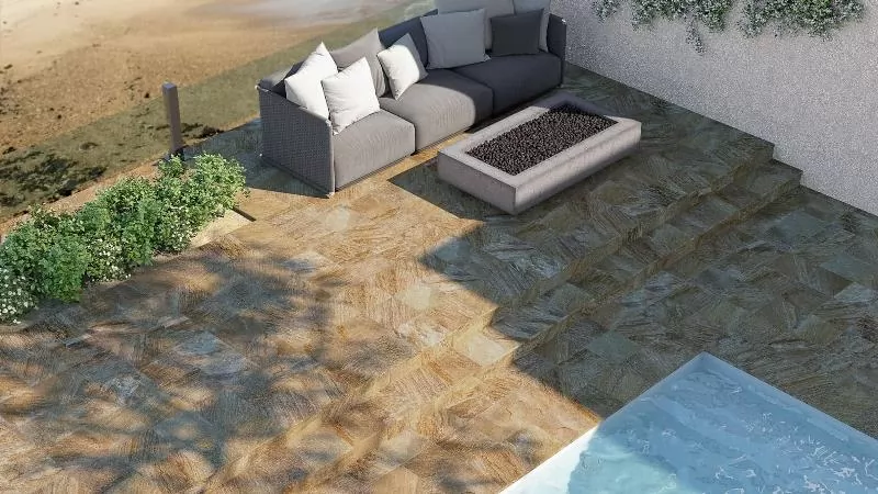 Клинкерная плитка Burma Angulo Ext Plomo 33x33