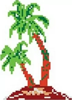 Мозаика SD-150 Porcelain Mosaic Design Palm 5x5 (240x330)