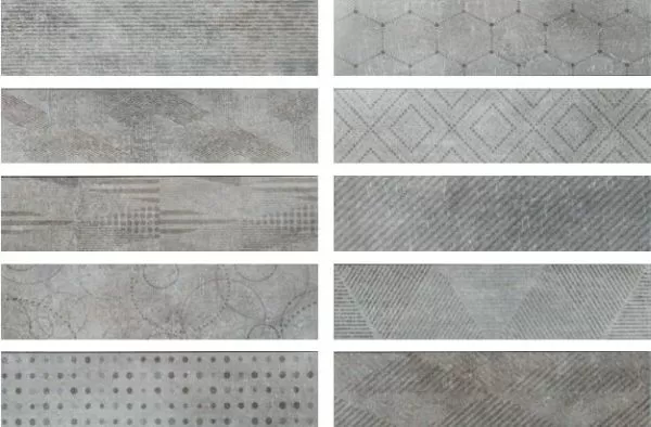 Керамогранит 1047177 DOCKLANDS FREEPORT GREYWALL (10 soggettu mix) 8,6x35