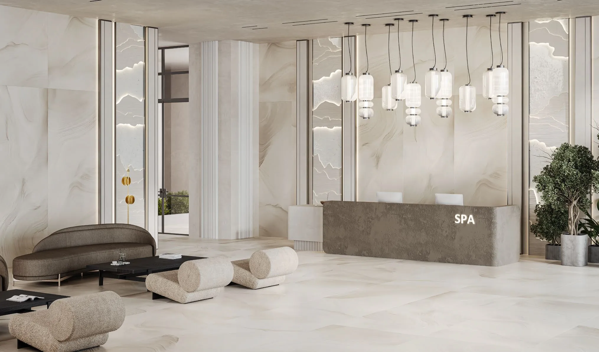 Керамогранит SG074902R Нестос серый светлый лаппатированный обрезной 119,5x320x1,1