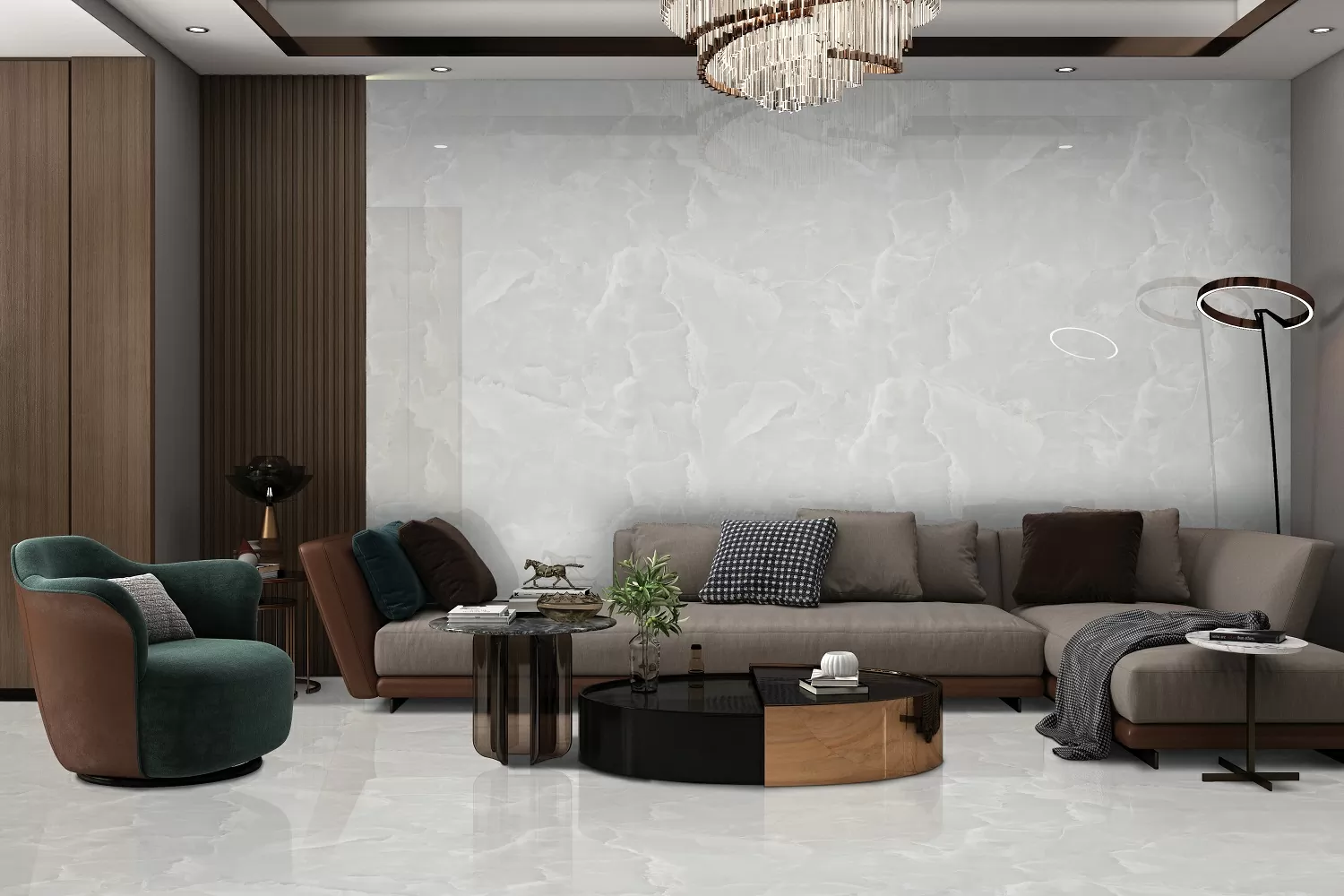 Керамогранит Rose Onyx Ivory Infinia Polished 60х120