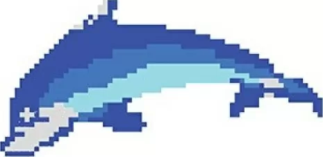 Мозаика Y245-4 Porcelain Mosaic Design Dolphin-4 5x5 (360x180)