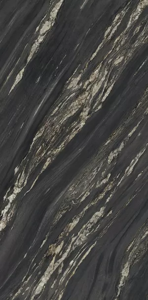 Керамогранит UM6L157674 TROPICAL BLACK Lucidato Shiny 6mm 150х75