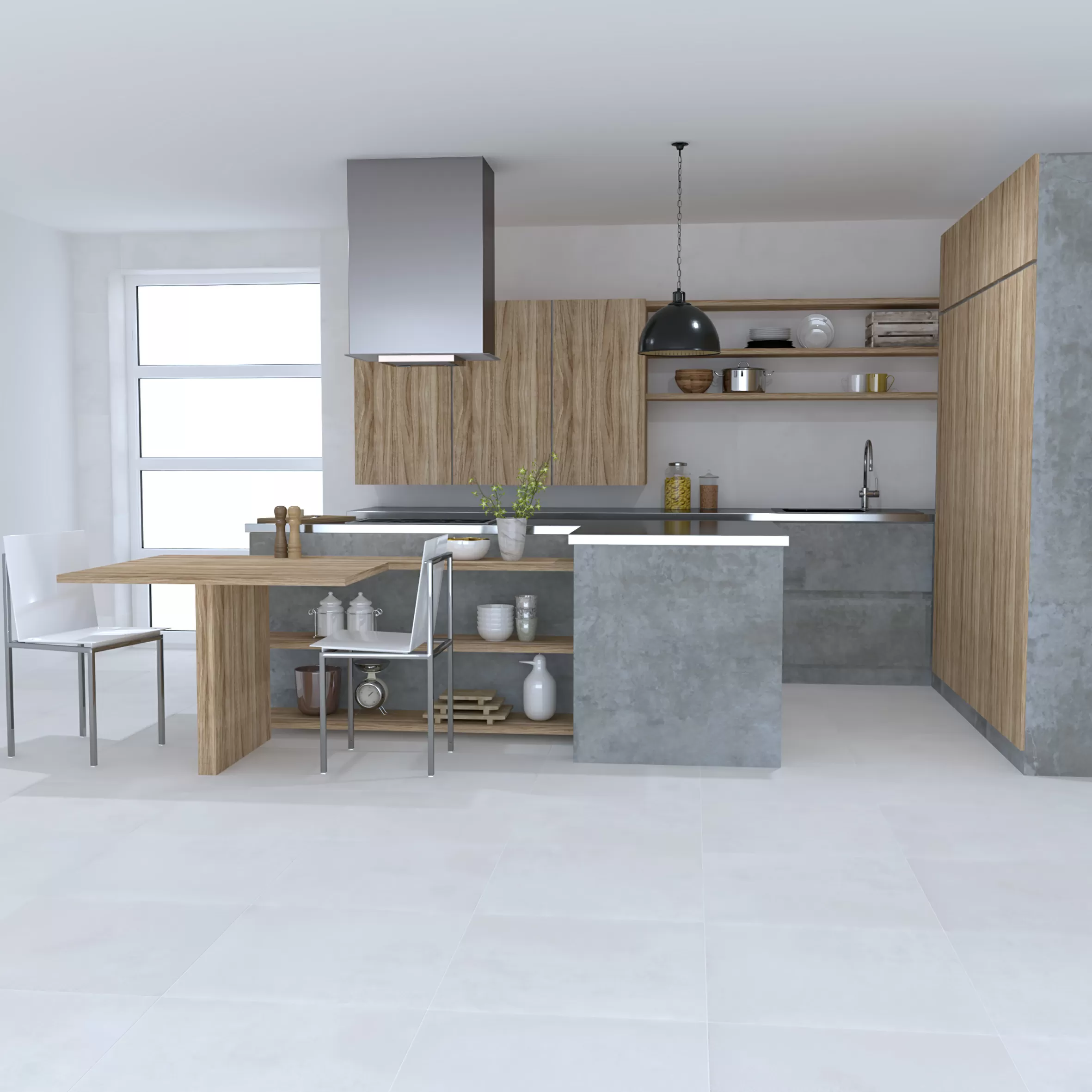 Керамогранит Betonhome white 60х60 матовый