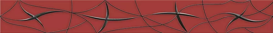 Плитка Бордюр VELA CARMIN STELLA 6,2x50,5