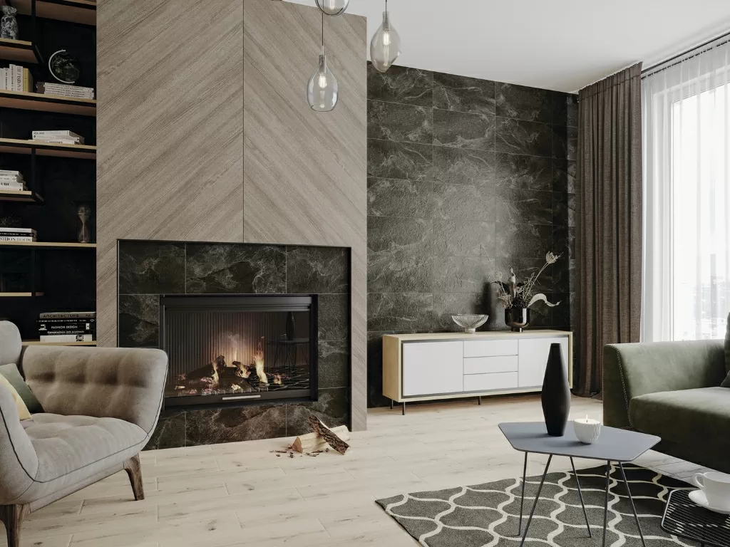 Керамогранит C-IN4L402D Infinity темно-серый рельеф 29,7x59,8