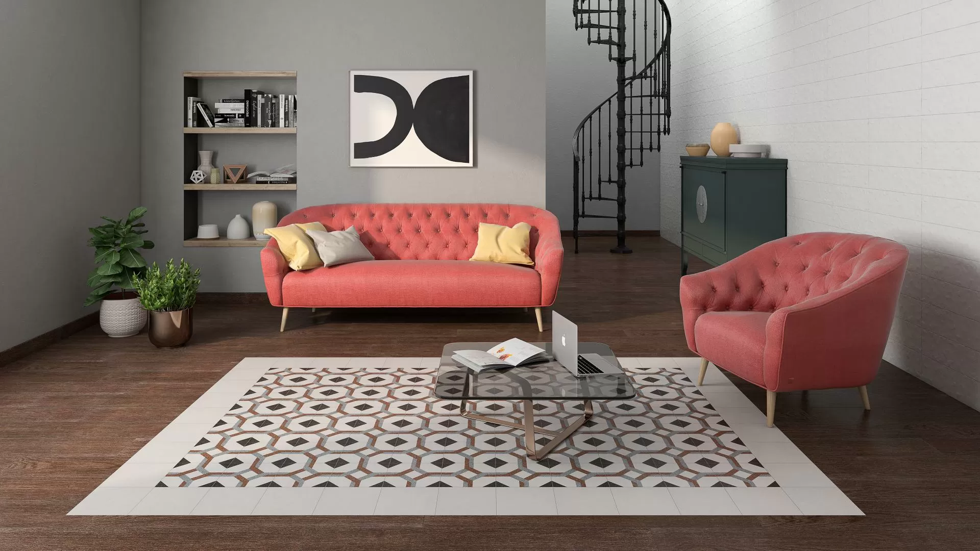 Керамогранит DECO FONTANA ROJO 22,3*22,3