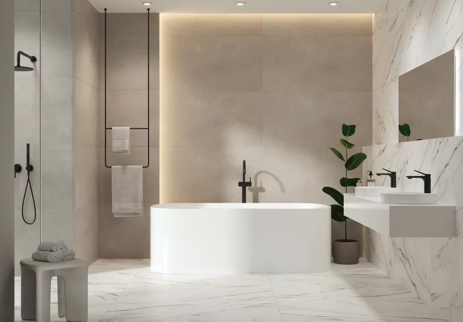 Керамогранит 17542 Bliss светло-бежевый ректификат 60x120